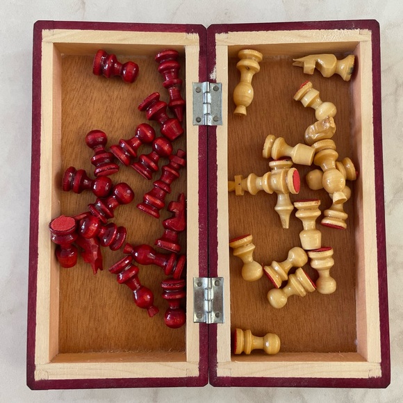 EUC Travel-sized Wooden Chess Set From Budapest Includes all pieces - Picture 8 of 8